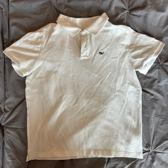 Vineyard Vines Kids/Boys Medium White Polo Shirt - Picture 3 of 5